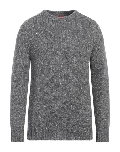 Isaia Man Sweater Grey Size Xxl Cashmere, Silk In Gray
