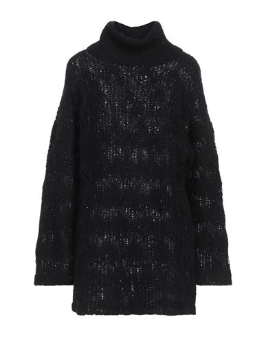 Shop Fabiana Filippi Woman Turtleneck Black Size 8 Virgin Wool, Alpaca Wool, Mohair Wool, Silk, Polyamide