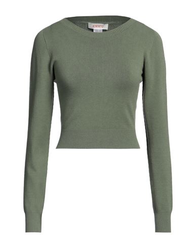 Kontatto Woman Sweater Military Green Size Onesize Viscose, Polyamide In Gray