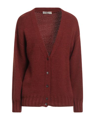 Cashmere Company Woman Cardigan Brown Size 12 Wool, Alpaca Wool