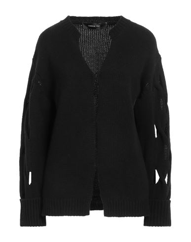 Federica Tosi Woman Cardigan Black Size 4 Wool, Cashmere