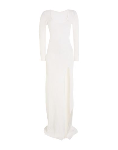 Jacquemus Woman Maxi Dress White Size 10 Mohair Wool, Alpaca Wool, Polyamide