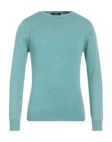 Aquascutum Man Sweater Turquoise Size Xxl Cotton In Blue