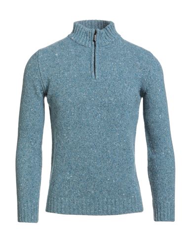 Moorer Man Sweater Slate Blue Size 38 Wool, Cashmere, Polyester In Blue