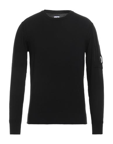 C.p. Company C. P. Company Man Sweater Black Size 44 Virgin Wool, Polyester In Black