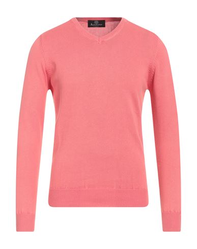 Aquascutum Man Sweater Coral Size M Cotton In Pink