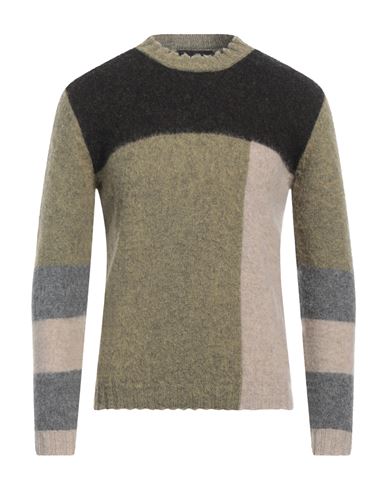 Alpha Studio Man Sweater Sage Green Size 40 Wool In Multi