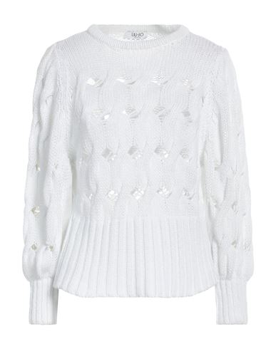 Liu •jo Woman Sweater White Size S Cotton, Acrylic In White