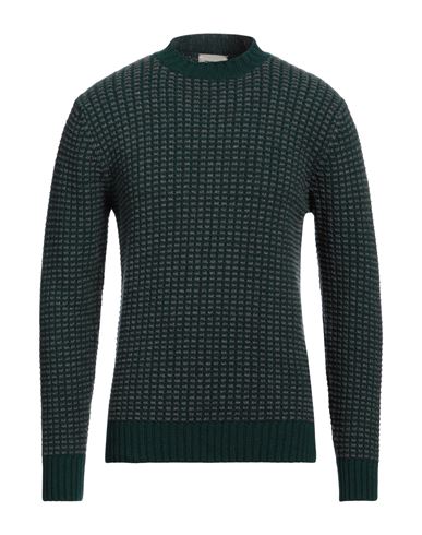 Paoloni Man Sweater Dark Green Size 40 Wool, Polyamide In Gray