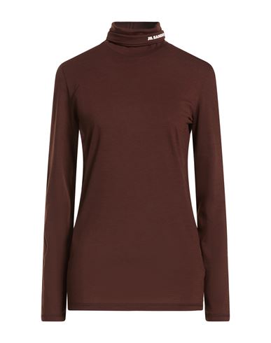 Jil Sander + Woman T-shirt Brown Size L Polyester, Virgin Wool