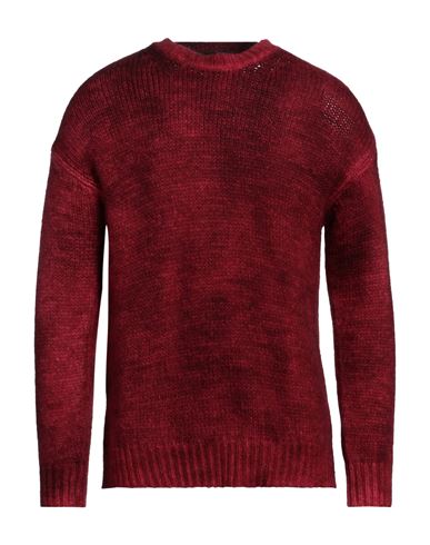 Shop Roberto Collina Man Sweater Burgundy Size 42 Baby Alpaca Wool, Nylon, Wool In Red