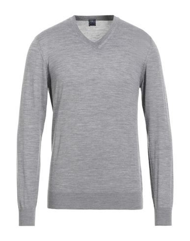 Fedeli Man Sweater Grey Size 40 Wool In Gray