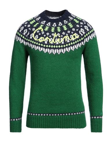 Mc2 Saint Barth Man Sweater Green Size L Acrylic, Polyamide, Alpaca Wool