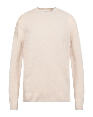 Berna Man Sweater Beige Size Xxl Wool, Polyamide In Neutral