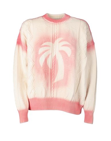 Shop Palm Angels Pink Sweater Woman Sweater Pink Size M Cotton