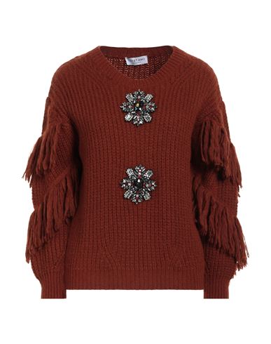 Odi Et Amo Woman Sweater Brown Size 6 Acrylic, Polyamide, Wool, Viscose In Burgundy