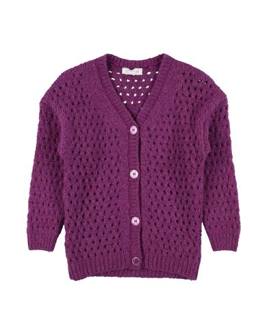 Monnalisa Toddler Girl Cardigan Magenta Size 6 Acrylic, Polyamide, Viscose, Wool In Magenta