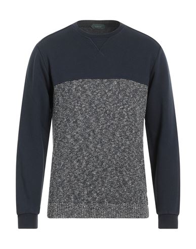 Zanone Man Sweater Midnight Blue Size Xxl Cotton In Gray