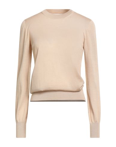 Agnona Woman Sweater Beige Size L Cashmere, Silk In Neutral