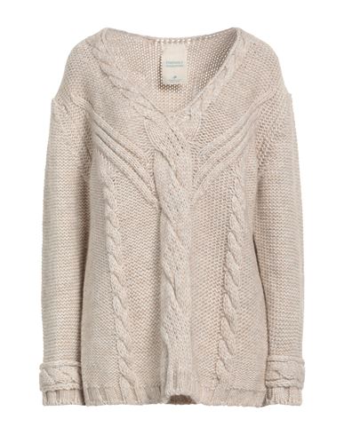 Compagnia Italiana Woman Sweater Beige Size M Acrylic, Wool, Alpaca Wool, Viscose In Neutral