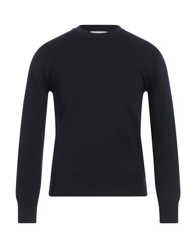 THOM BROWNE THOM BROWNE MAN SWEATER MIDNIGHT BLUE SIZE 5 MERINO WOOL, WOOL, POLYAMIDE, ELASTANE 