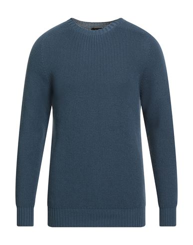 Gran Sasso Man Sweater Slate Blue Size 40 Virgin Wool In Blue