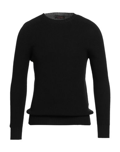 Gran Sasso Man Sweater Black Size 40 Virgin Wool In Black
