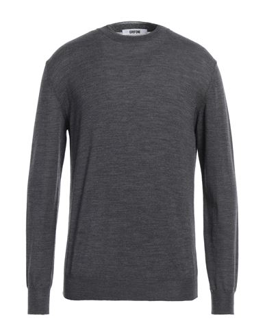 Grifoni Man Sweater Lead Size 40 Virgin Wool In Gray