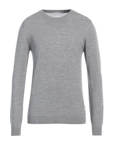 Grey Daniele Alessandrini Man Sweater Grey Size 40 Wool, Silk In Gray