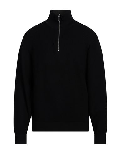 Armani Exchange Man Turtleneck Black Size L Acrylic, Cotton, Virgin Wool In Black