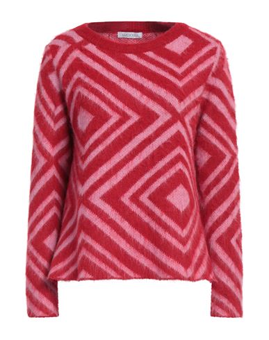 Luckylu  Milano Luckylu Milano Woman Sweater Red Size M Polyacrylic, Polyamide, Virgin Wool, Viscose