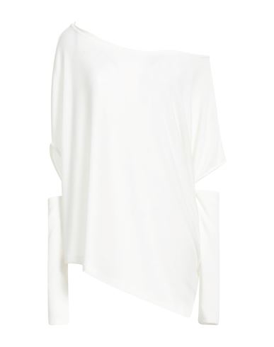 Hanita Woman Sweater White Size M Polyester, Viscose, Elastane In White