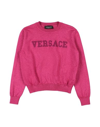 Versace Young Toddler Girl Sweater Garnet Size 5 Acetate, Polyamide, Metallic Polyester, Elastane In Red