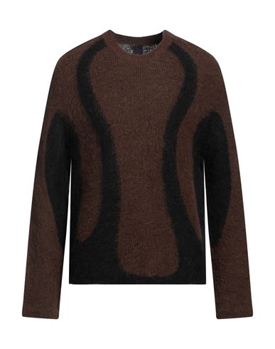 J.l - A.l _j. L - A. L_ Man Sweater Cocoa Size Xl Polyester, Polyamide, Alpaca Wool In Brown