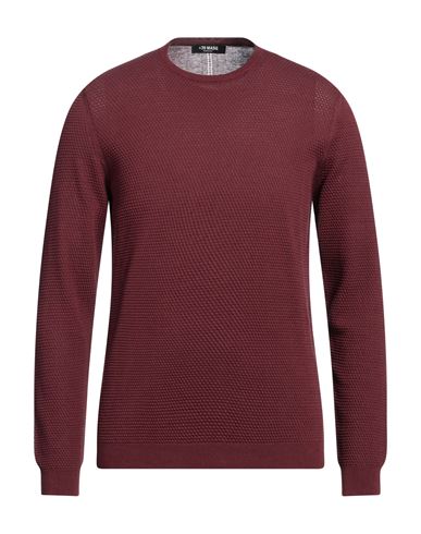 +39 Masq Man Sweater Garnet Size Xxl Cotton In Burgundy