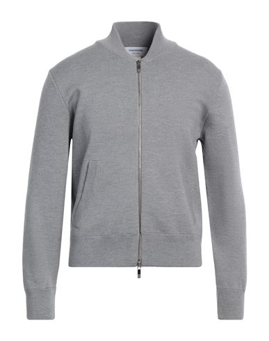 THOM BROWNE THOM BROWNE MAN CARDIGAN GREY SIZE 5 MERINO WOOL 