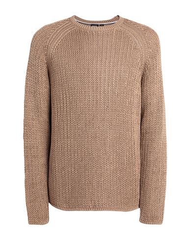 HUGO BOSS BOSS MAN SWEATER CAMEL SIZE L COTTON 