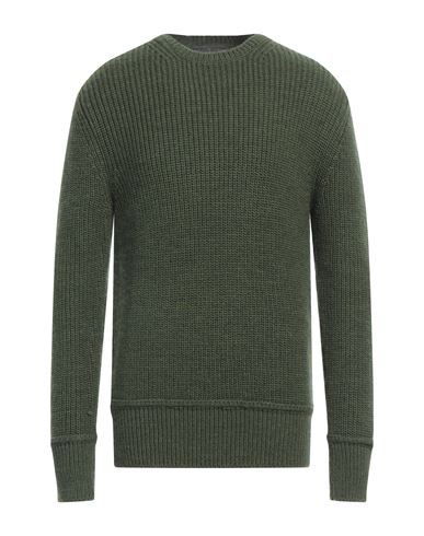 MESSAGERIE MESSAGERIE MAN SWEATER MILITARY GREEN SIZE 44 ACRYLIC, ALPACA WOOL, WOOL, MERINO WOOL 