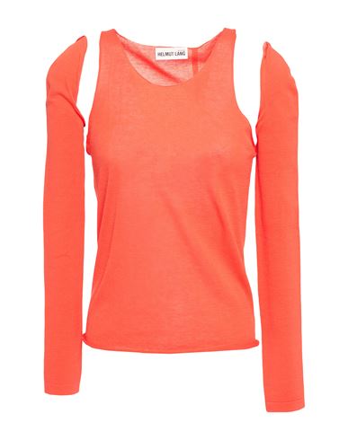 Helmut Lang Woman Sweater Orange Size S Cotton