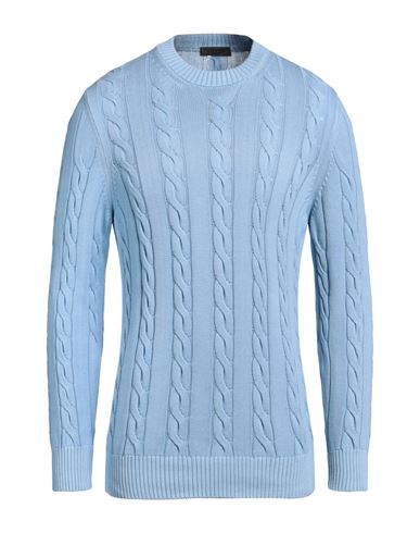 Shop +39 Masq Man Sweater Sky Blue Size 40 Cotton