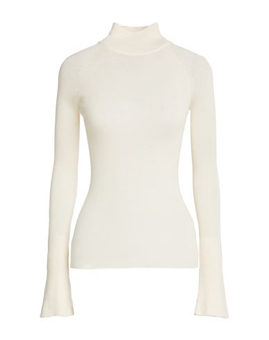 Sa Su Phi Woman Turtleneck Cream Size 6 Cashmere, Silk In White