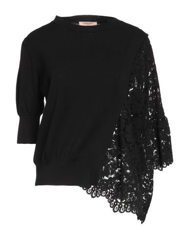 Twinset Woman Sweater Black Size Xs Cotton, Polyamide, Viscose