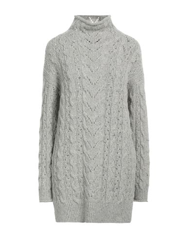 Rollkragenpullover Damen Hellgrau M Damen