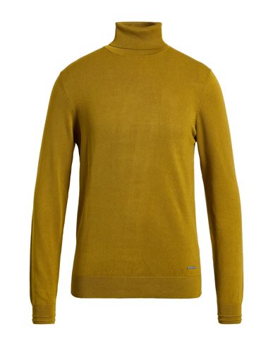 Why Not Brand Man Turtleneck Mustard Size Xl Viscose, Nylon In Yellow