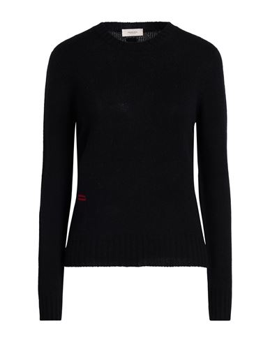 Agnona Woman Sweater Black Size S Cashmere, Calfskin In Black