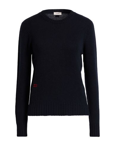 Agnona Woman Sweater Midnight Blue Size S Cashmere, Calfskin In Black
