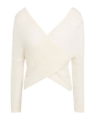 Shop Semicouture Woman Sweater Ivory Size S Alpaca Wool, Polyamide, Virgin Wool