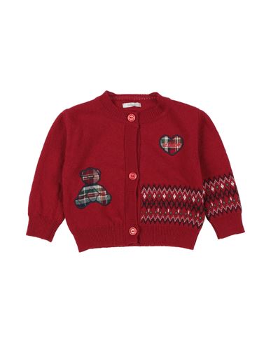 LE BEBÉ LE BEBÉ NEWBORN GIRL CARDIGAN RED SIZE 3 VISCOSE, POLYAMIDE, MERINO WOOL, CASHMERE 