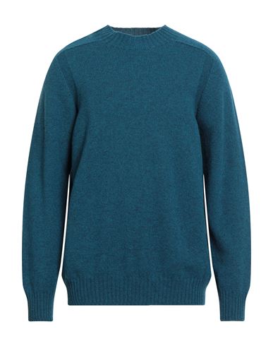 Gran Sasso Man Sweater Deep Teal Size 44 Virgin Wool In Green