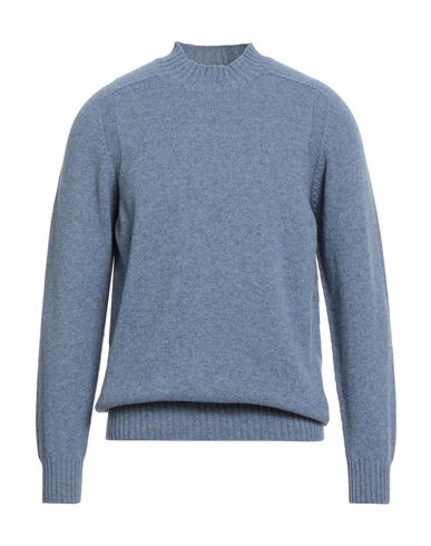 Gran Sasso Man Sweater Slate Blue Size 42 Virgin Wool In Blue